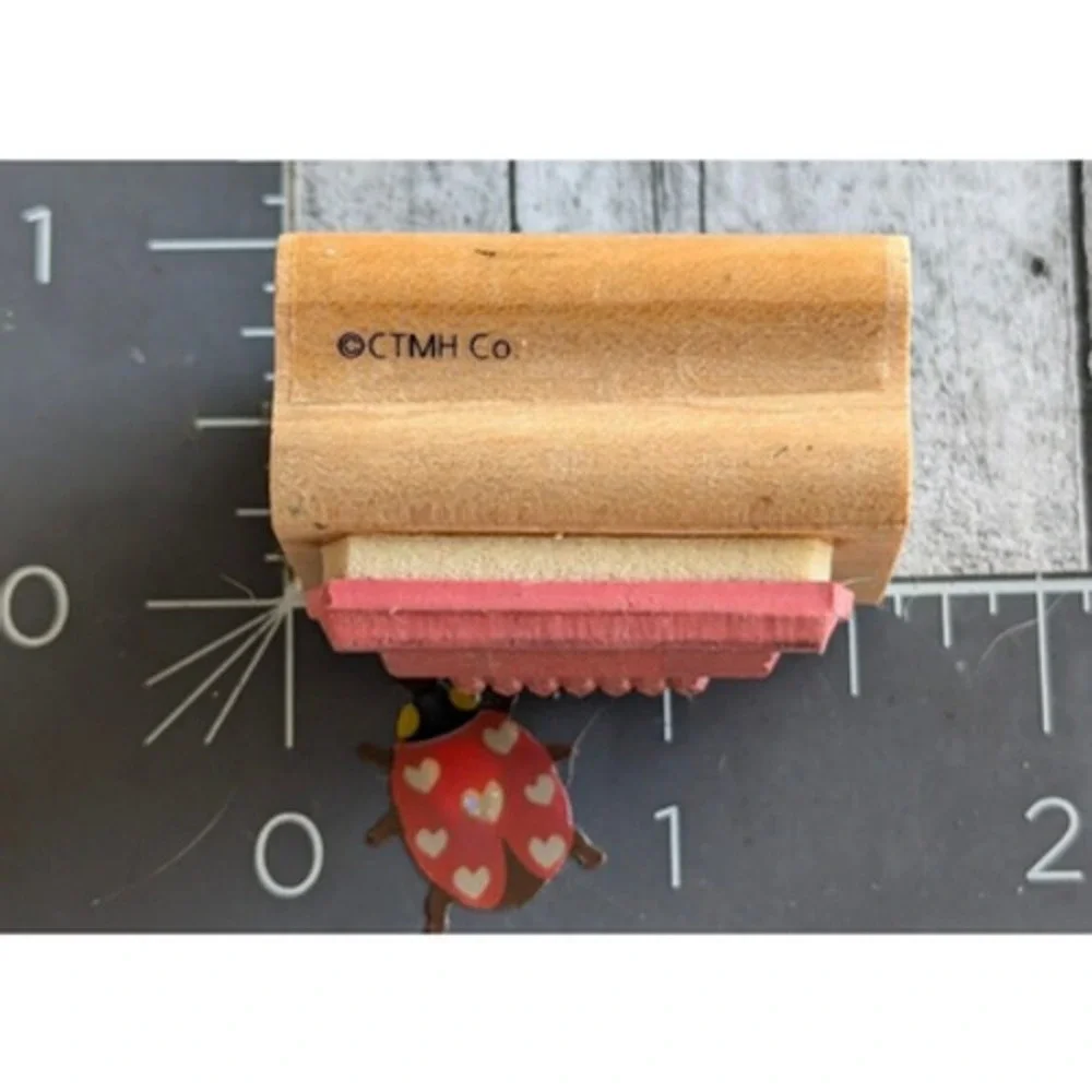 CTMH Birthday Cake Candles Rubber Stamp Wood #E32